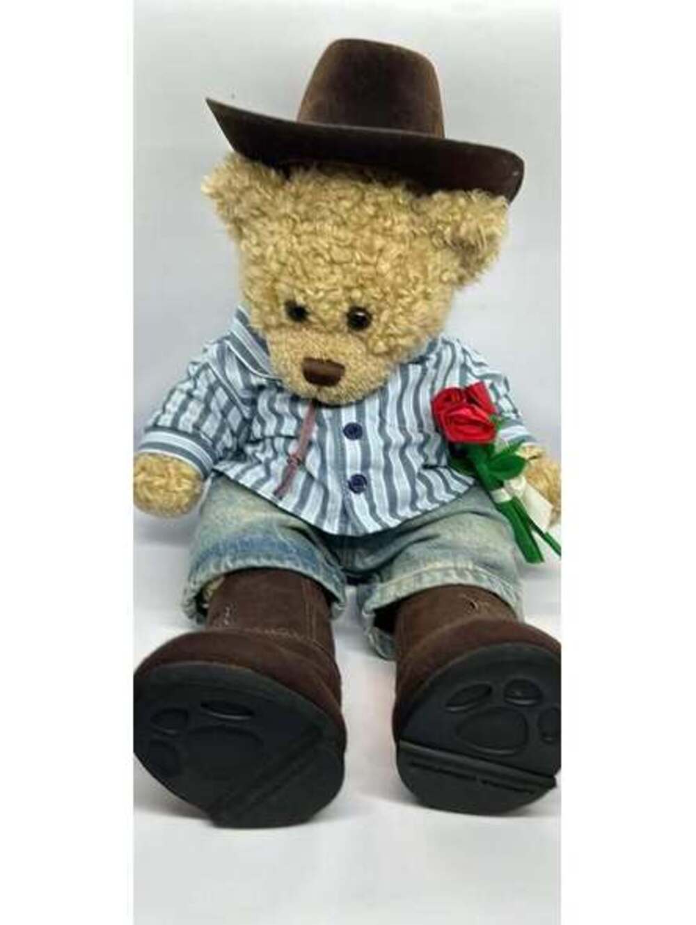 BUILD -A- BEAR WORKSHOP TEDDY,WITH COWBOY BOOTS,JEANS & HAT”17’inch.